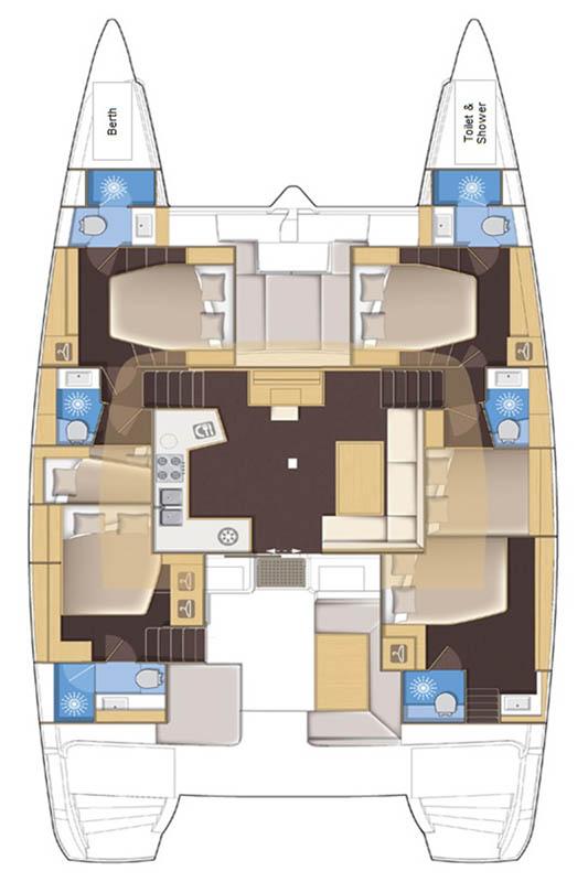 Book Lagoon 52 F - 6 + 1 cab. Catamaran for bareboat charter in BVI, Tortola, Nanny Cay Marina, British Virgin Islands with TripYacht!, picture 2