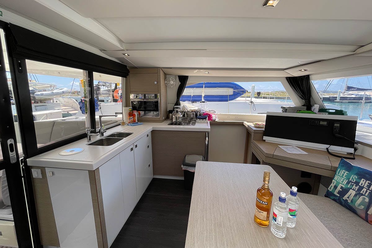 Book Fountaine Pajot Lucia 40 - 3 cab. Catamaran for bareboat charter in BVI, Tortola, Nanny Cay Marina, British Virgin Islands with TripYacht!, picture 13