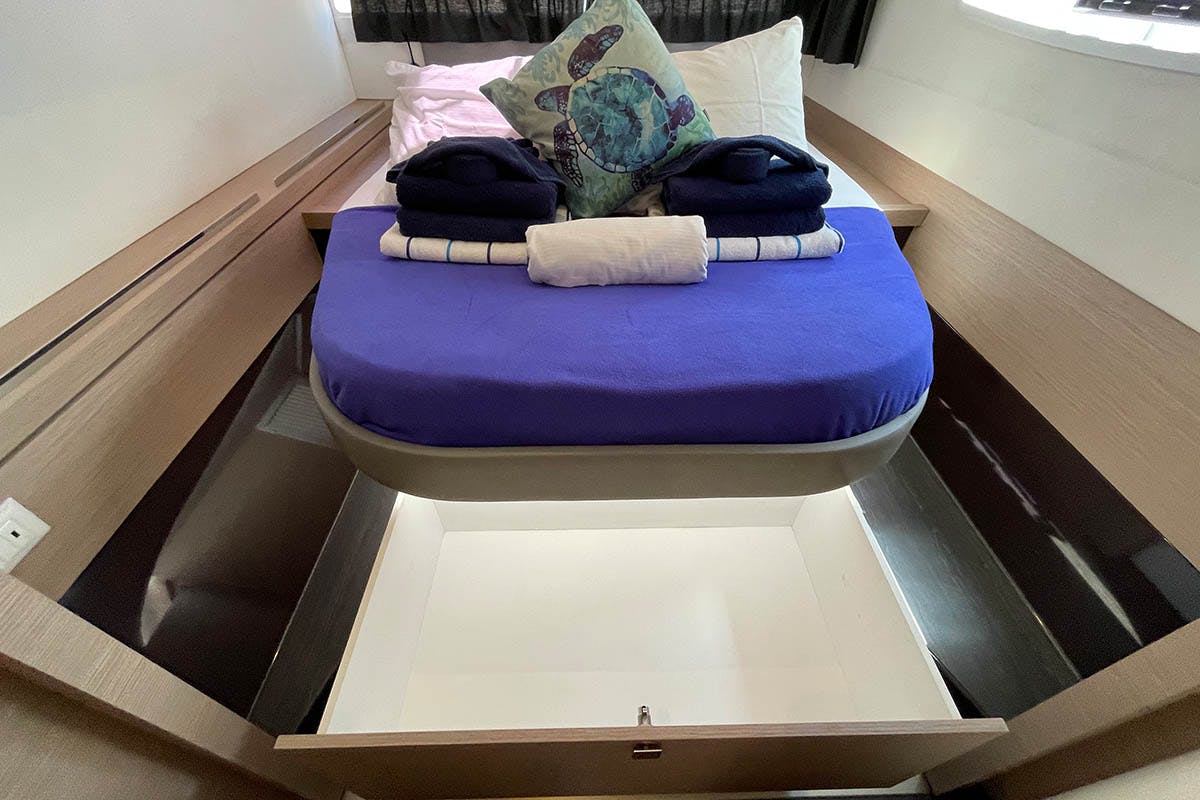 Book Fountaine Pajot Lucia 40 - 3 cab. Catamaran for bareboat charter in BVI, Tortola, Nanny Cay Marina, British Virgin Islands with TripYacht!, picture 21