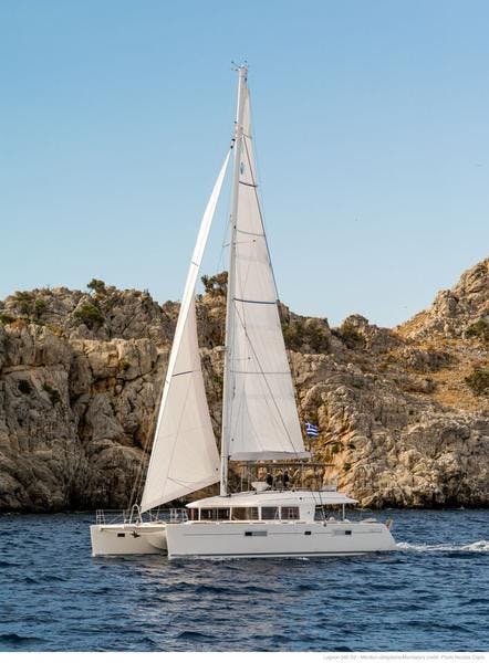 Book Lagoon 560 - 5 + 2 cab. Catamaran for bareboat charter in Athens, Alimos marina, Athens area/Saronic/Peloponese, Greece with TripYacht!, picture 1