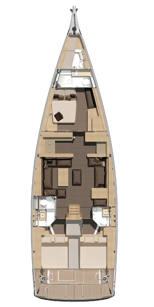 Book Dufour 560 GL - 3 + 1 cab. Sailing yacht for bareboat charter in Athens, Alimos marina, Athens area/Saronic/Peloponese, Greece with TripYacht!, picture 2