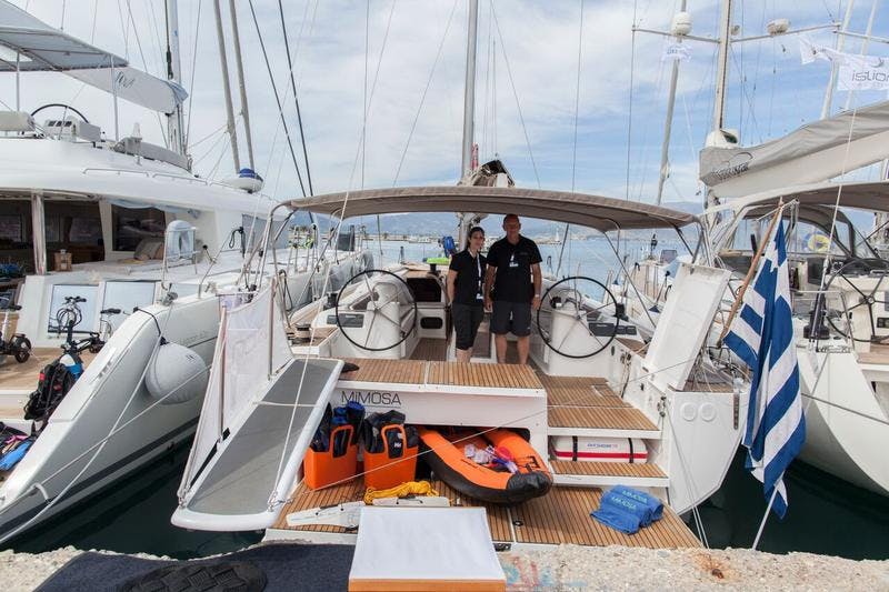 Book Dufour 560 GL - 3 + 1 cab. Sailing yacht for bareboat charter in Athens, Alimos marina, Athens area/Saronic/Peloponese, Greece with TripYacht!, picture 3
