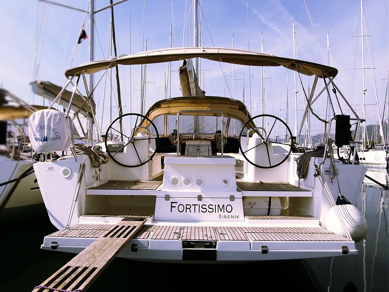 Book Dufour 500 GL - 5 cab. Sailing yacht for bareboat charter in Marina Frapa, Rogoznica, Šibenik region, Croatia with TripYacht!, picture 1