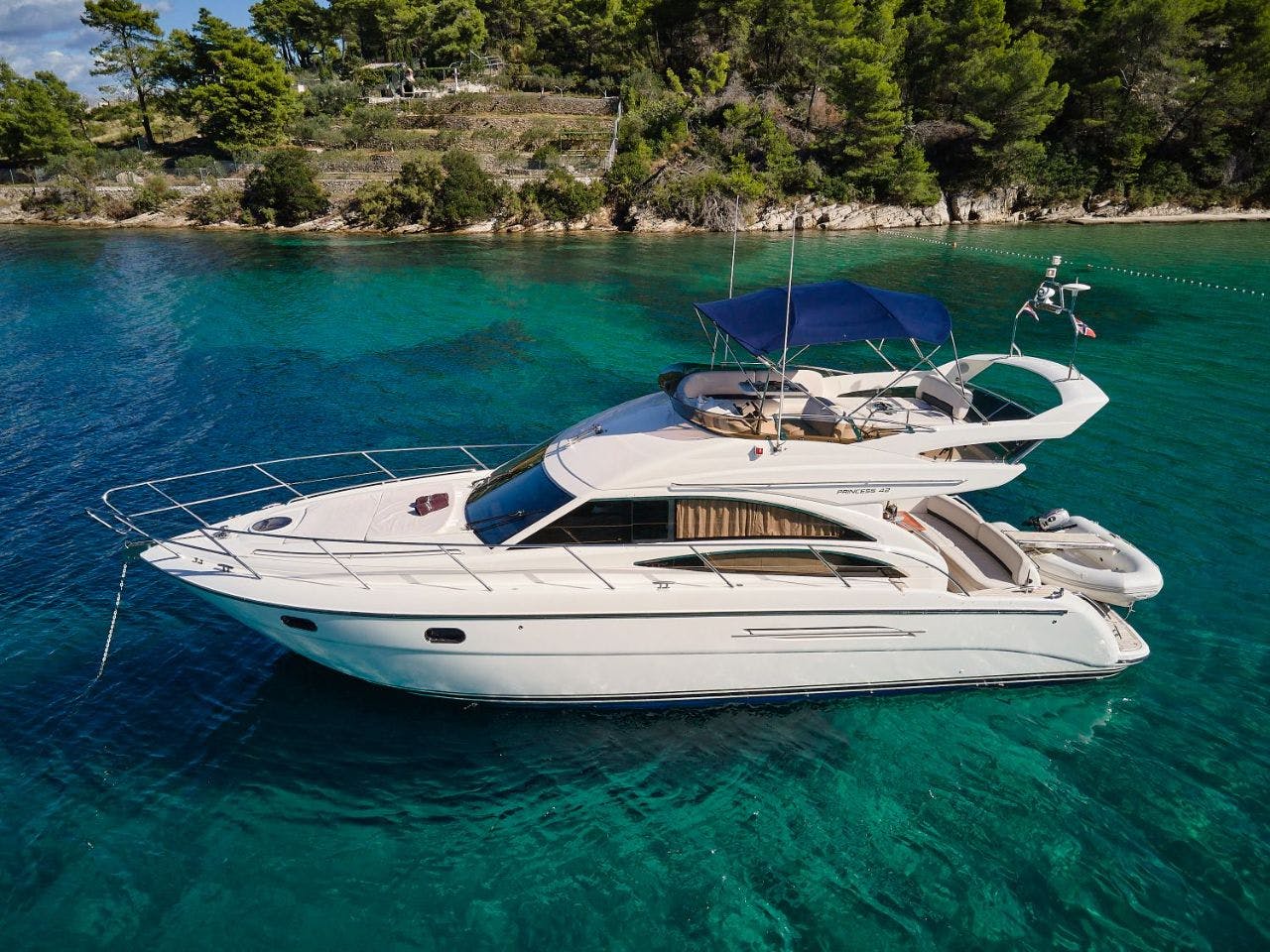 Book Princess 42 Fly Motor yacht for bareboat charter in Marina Lav - Podstrana, Split region, Croatia with TripYacht!, picture 1