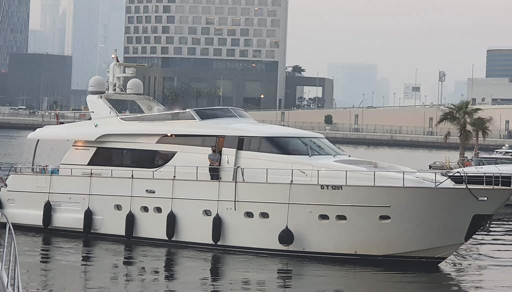 Book San Lorenzo 72 Luxury motor yacht for bareboat charter in Dubai, D-Marin Business Bay Marina, Dubai, United Arab Emirates with TripYacht!, picture 1